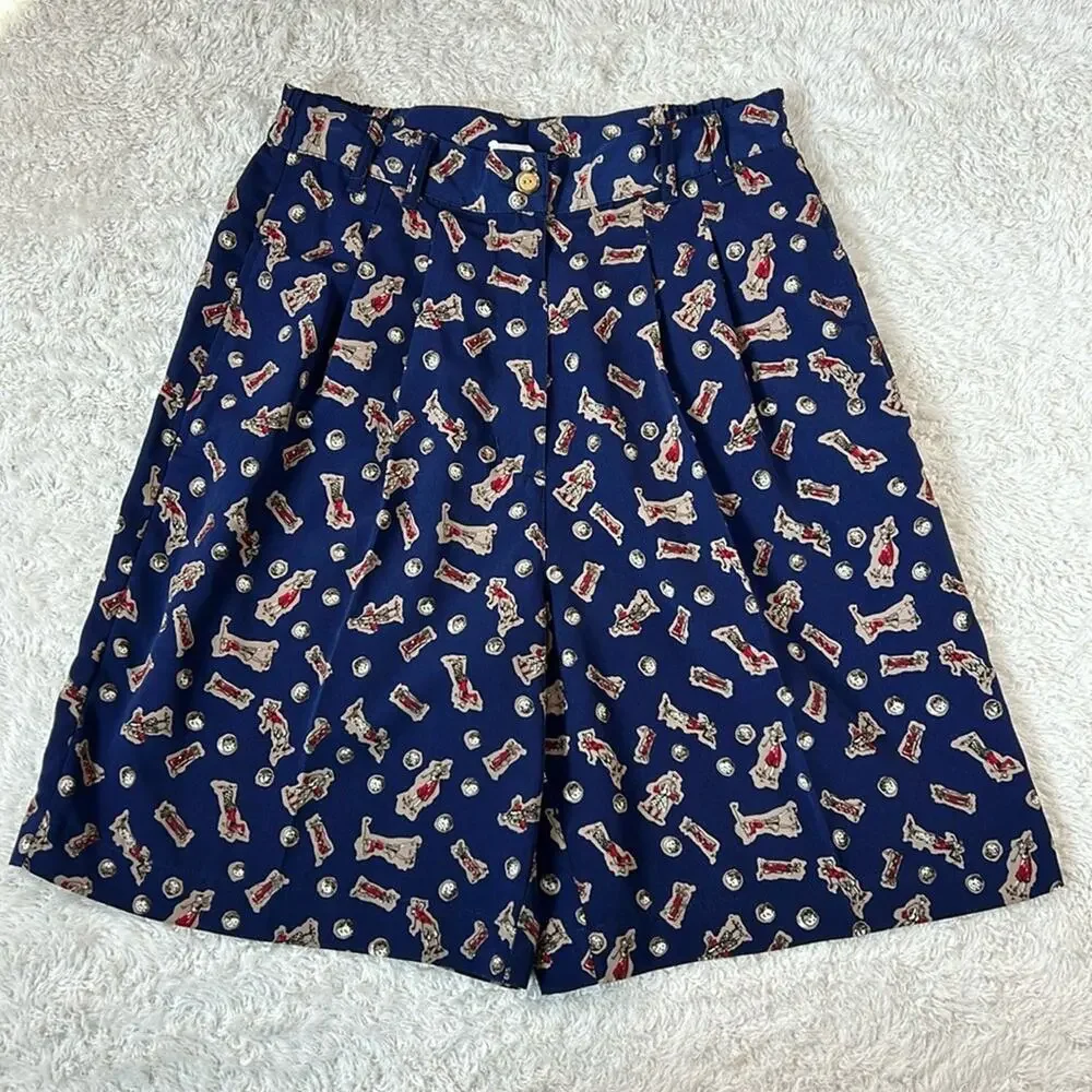 Line Up For Sport high waist‎ golf print shorts, size 6 small